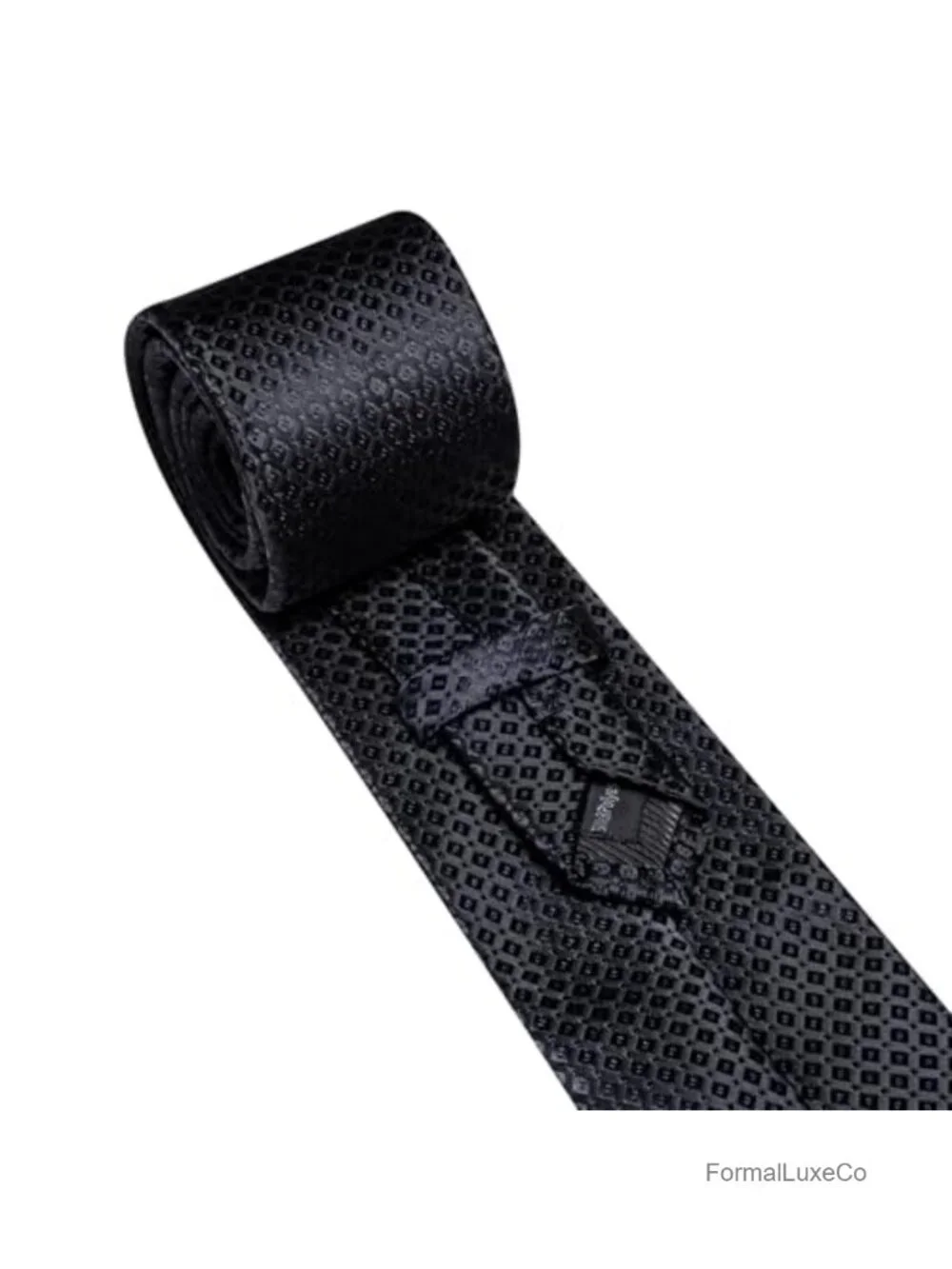 Men's Silk Tie Set with Pocket Square and Cufflinks